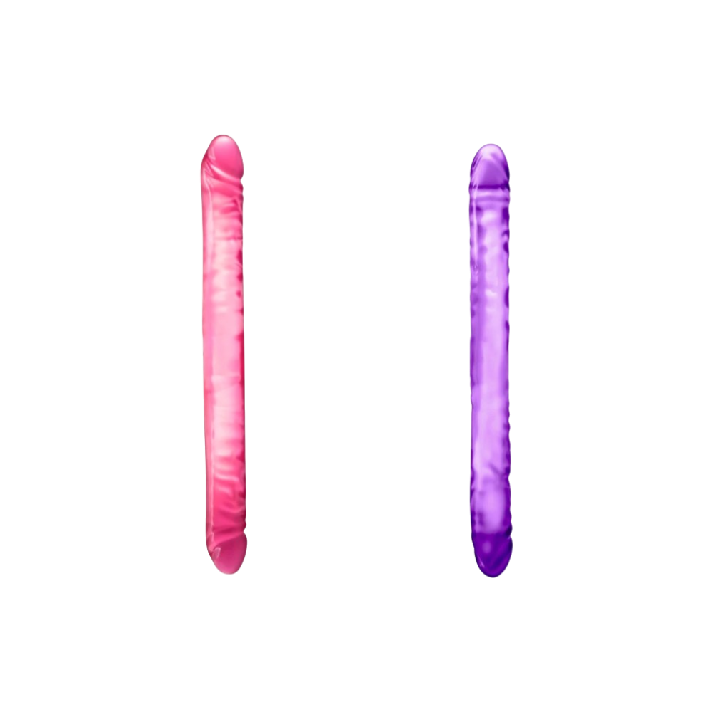 BLUSH 16-Inch Double Dildo in Pink and Purple – Dual-Ended Adult Toy