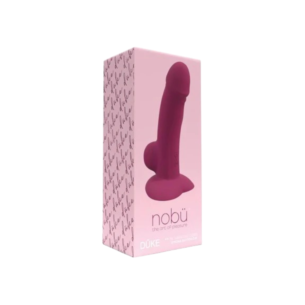 NOBU DUKE 7.25 inch vibrating silicone dong in packaging