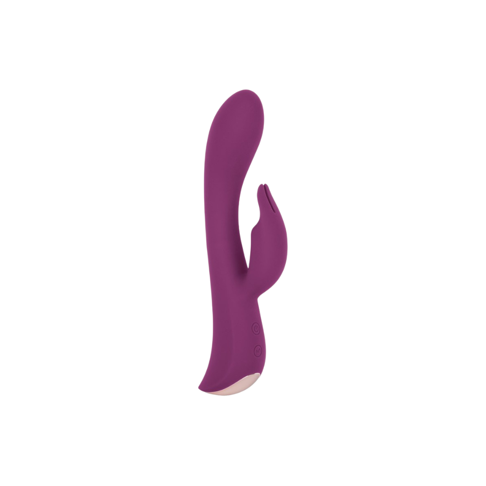 NOBU WAIZ dual-stimulation rabbit vibrator with G-Spot curve and clitoral bunny arm in purple