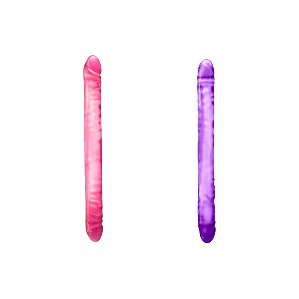 BLUSH 18-Inch Double Dildo in Pink and Purple – Dual-Ended Adult Toy