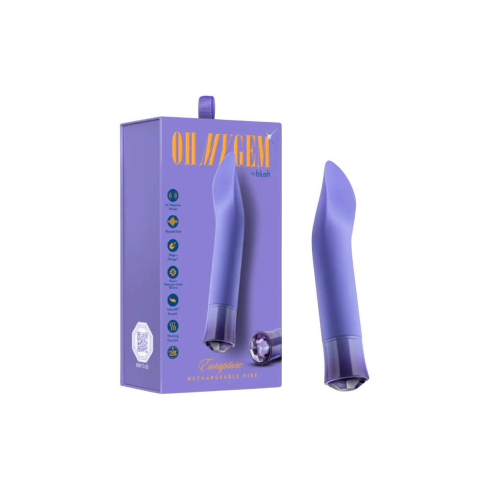 BLUSH OH MY GEM Entrapture Tanzanite 6.25" Clitoral Vibrator with Box
