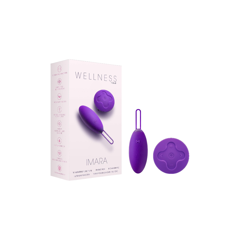 BLUSH Wellness IMARA Purple Vibrating Egg with Remote – 10 Functions, Waterproof & Rechargeable