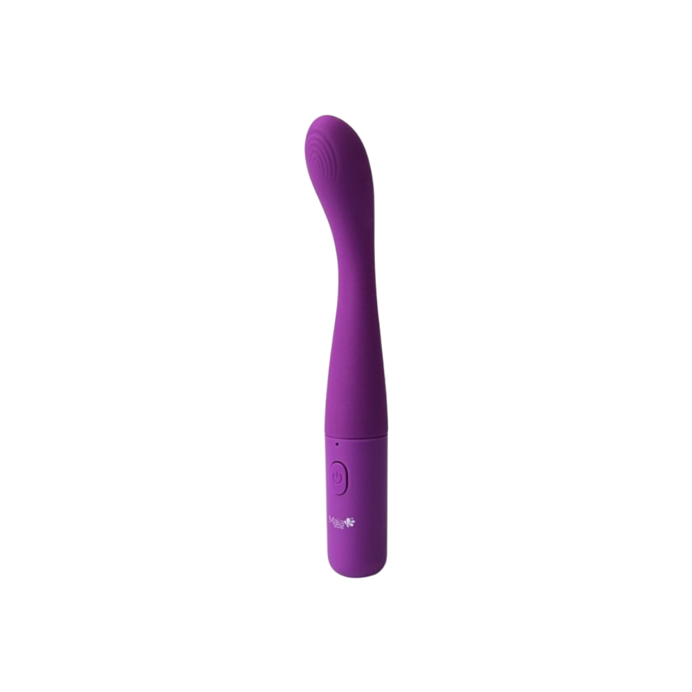 MAIA CHELSI Purple G-Spot Vibrator with Curved Rippled Tip