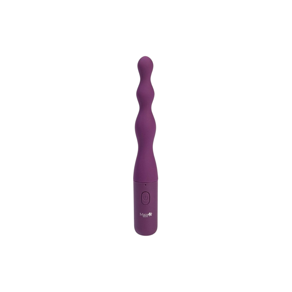 MAIA DANI Purple Anal Bead Vibrator with Graduated Silicone Beads
