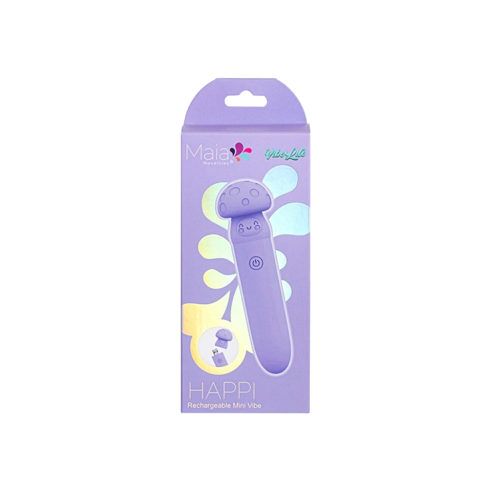 MAIA HAPPI Rechargeable Mini Vibrator in Lilac Mushroom Shape