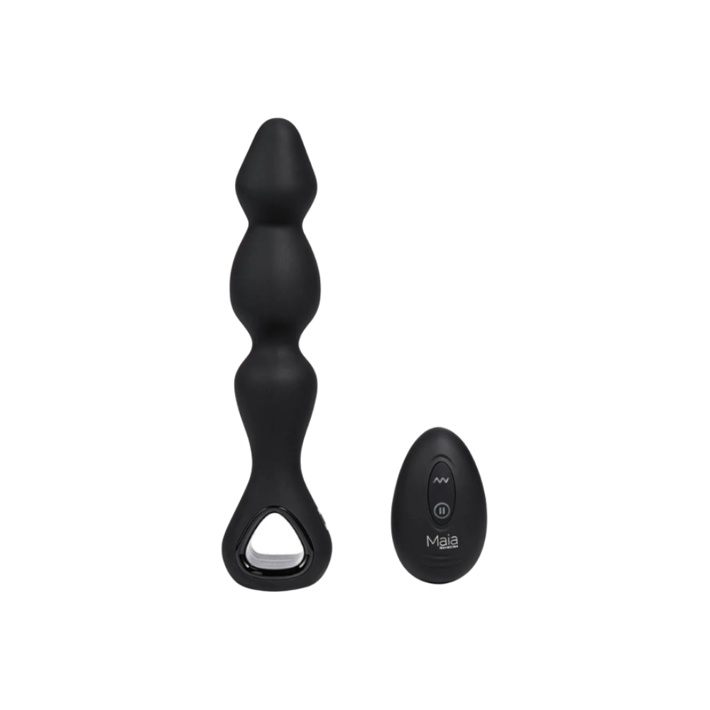 MAIA HUDSON Remote-Controlled Vibrating Anal Plug in Matte Black