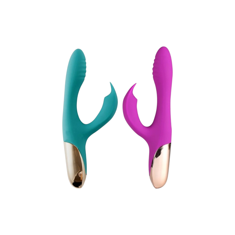 MAIA SKYLER Rabbit Vibrators in Green and Purple for dual G-spot and clitoral stimulation