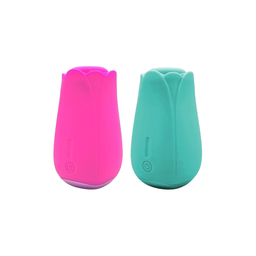 MAIA TULIP PRO Suction Vibrator in Pastel Pink and Teal – Clitoral Suction Adult Toy