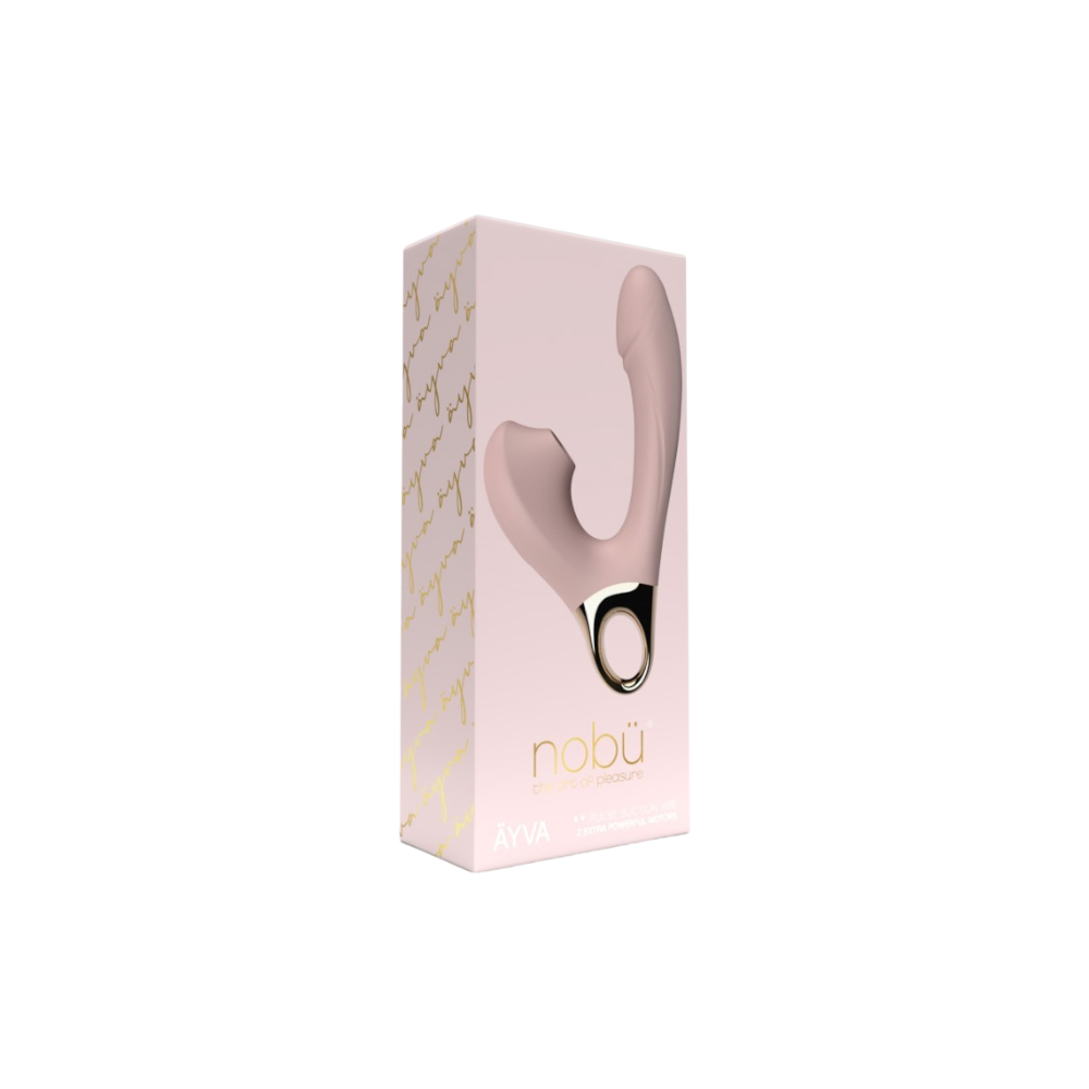 NOBU BAO poseable pulse vibrator in blush pink for G-Spot and C-Spot stimulation with ergonomic dual-motor design