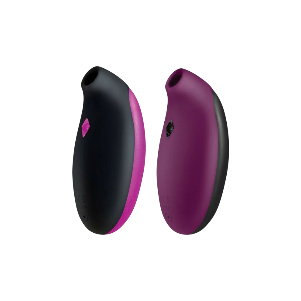 PLEASURES SWEET TORNADO Air Pulse Clitoral Stimulator – Black Pink and Purple Black