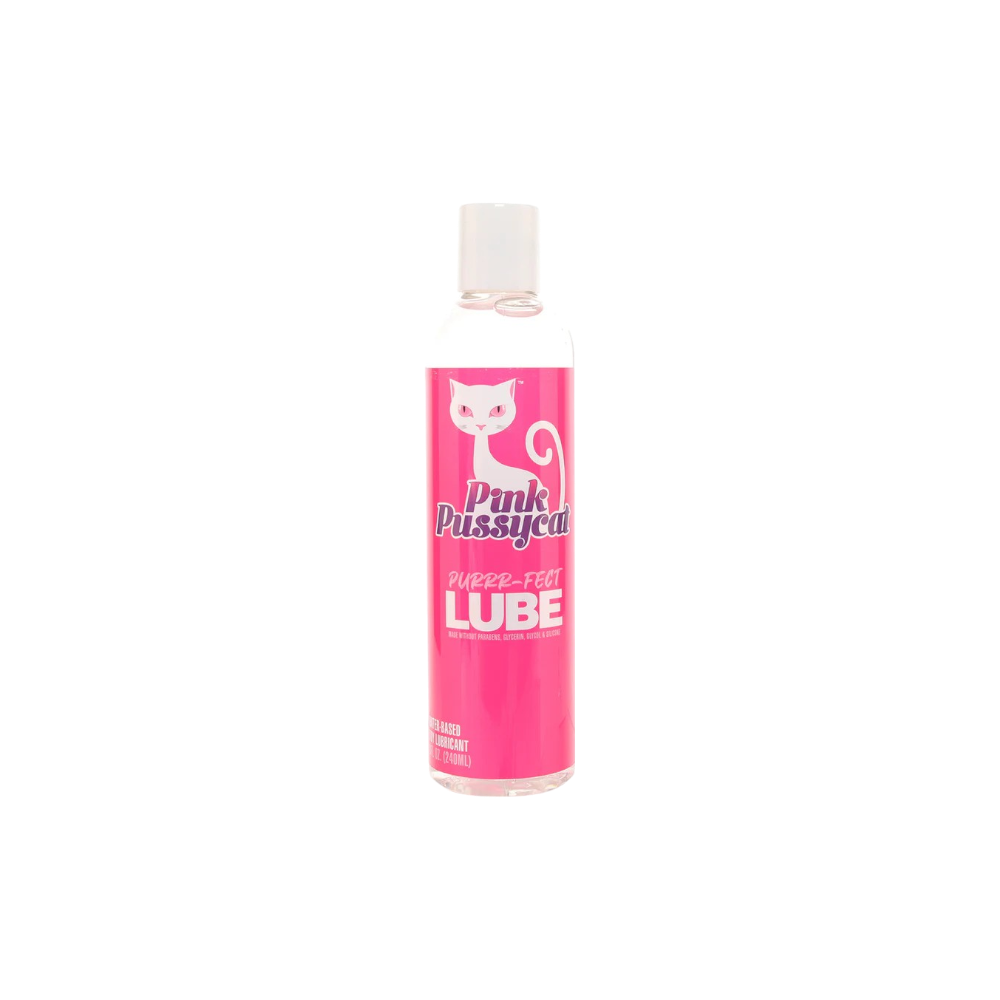 Pink Pussycat PURRR-FECT Lube 8oz water-based bottle for smooth intimate use